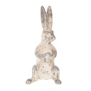 Decoration Statue Rabbit Beige Gray 8x9x17 cm