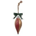 Palla di natale Rosso Color oro 15x12x36 cm