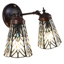 Wall Lamp Tiffany Grey, Blue 30x23x23 cm E14/max 2x40W