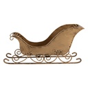 Weihnachtsdeko Schlitten Goldfarbig 20x6x9 cm