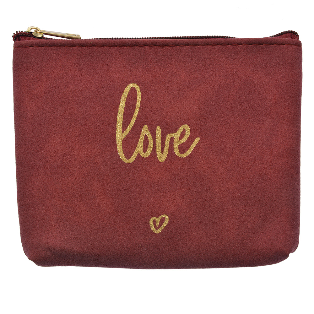 Busta toilette per donne Rosso 13x1x10 cm