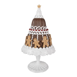 [6PR4247] Decorazione la torta Marrone Bianco Ø 29x52 cm