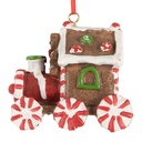 Ciondolo Decorativo Locomotiva Marrone Rosso 9x5x9 cm