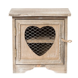 [6H1393] Armoire à Oeufs Marron 19x14x19 cm