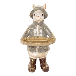 [6PR5496] Decoratie konijn met schaal 15x19x29 cm