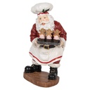 Clayre & Eef Weihnachtsdekorationsfigur Weihnachtsmann 17x16x28 cm Rot Kunststoff
