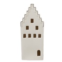 Dekoration Haus mit LED Beige, Goldfarbig 8x8x20 cm