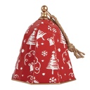 Decoration Bell Red White Ø 27x31 cm