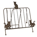 Clayre & Eef Kookboekstandaard 38x25x38 cm Bruin IJzer Katten