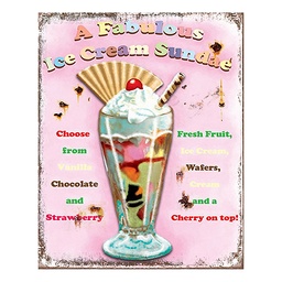 [6Y5104] Textschild Rosa 20x1x25 cm
