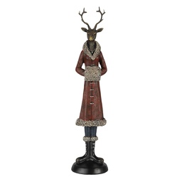 [6PR4618] Decoration Statue Deer Red 8x8x35 cm