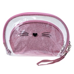Busta toilette per donne Rosa (set 2) 24x15 / 19x12 cm