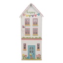 Dekoration Haus Weiß Rosa 11x12x28 cm