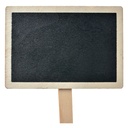 Pince à linge avec Tableau noir Noir Marron 8x2x8 cm