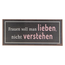 [6Y3268D] Textschild Braun 30x1x13 cm