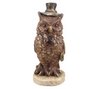 Image de décoration Hibou Marron Couleur or 7x6x14 cm