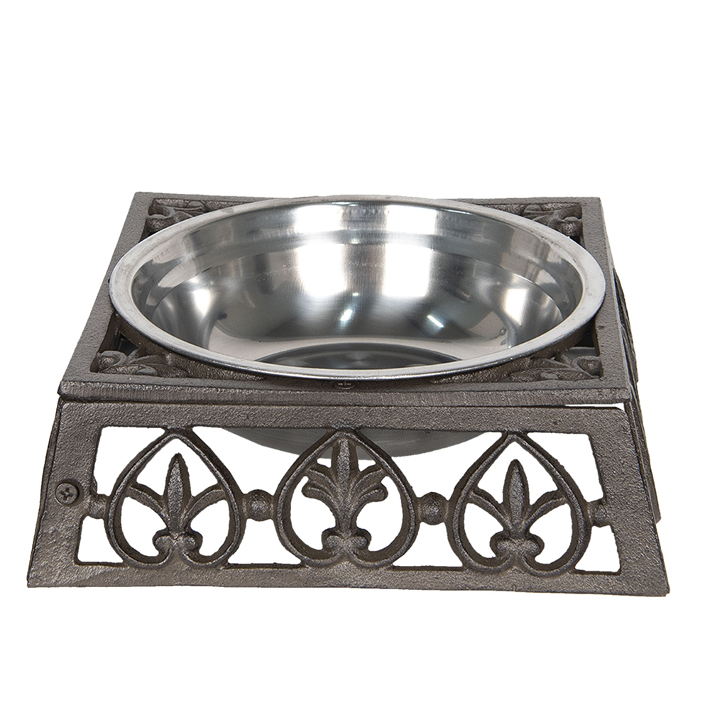 Mangeoire pour oiseaux Chien Chat Marron 28x28x8 cm / 820 ml