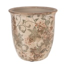 Vaso Porta Pianta Beige Verde Ø 13x13 cm