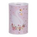 Money box Pink White Ø 10x15 cm