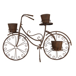 [5Y1266] Plant Stand bicycle Brown 107x35x70 cm