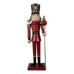 [5Y1259] Deko Soldat Rot 18x19x60 cm