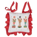 Fodera per cuscino del sedile Bianco Rosso 40x40 cm