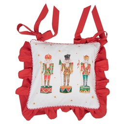 [HLC25] Housse de coussin Blanc Rouge 40x40 cm