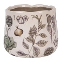 Vaso Porta Pianta Beige Verde Ø 14x12 cm