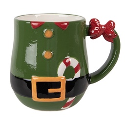 [6CEMU0220] Mug Vert Rouge 13x9x10 cm / 400 ml