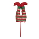 Decoration Christmas Elf Legs Red Green 13x5x33 cm