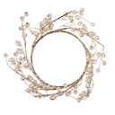 Decoration Couronne Couleur or Blanc Ø 17x2 cm