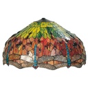 Lampenschirm Tiffany Grün, Rot Ø 62x32 cm