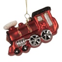 Christmas Bauble Red Black 10x4x5 cm