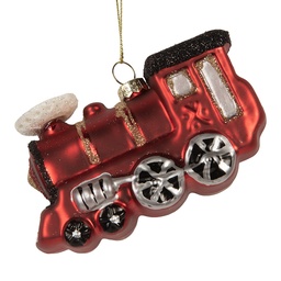 [6GL5321] Boule de Noël Rouge Noir 10x4x5 cm