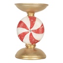 Candle Holder with LED Gold colored White Ø 10x16 cm