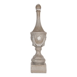 [6PR5584] Deko Ornament Grau Ø 11x43 cm