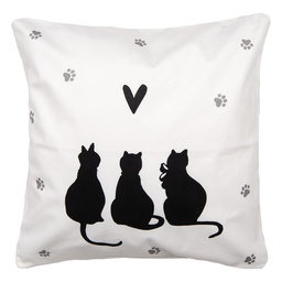 [PWS21V] Cuscino imbottito Bianco Nero 45x45x4 cm