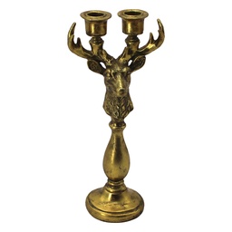 [6PR6469] Kerzenständer Kaninchen Goldfarbig 12x12x38 cm