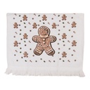 Asciugamano Ospite Bianco Marrone 40x66 cm