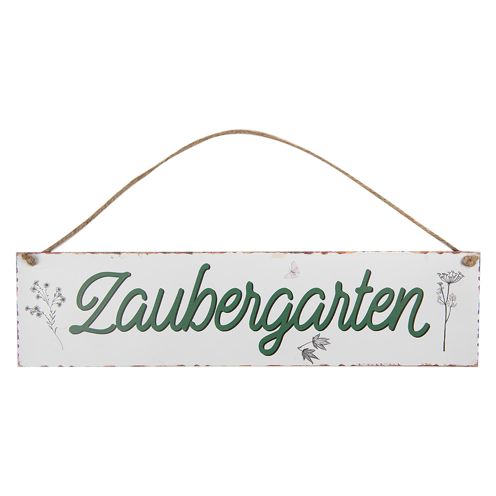 Text Board White Green 40x1x10 cm