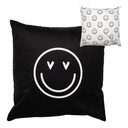 Housse de coussin Noir Blanc 45x45 cm