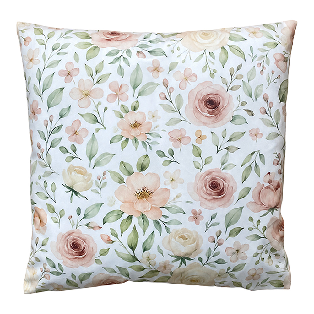 Kissen gefüllt Beige Rosa 45x45x4 cm