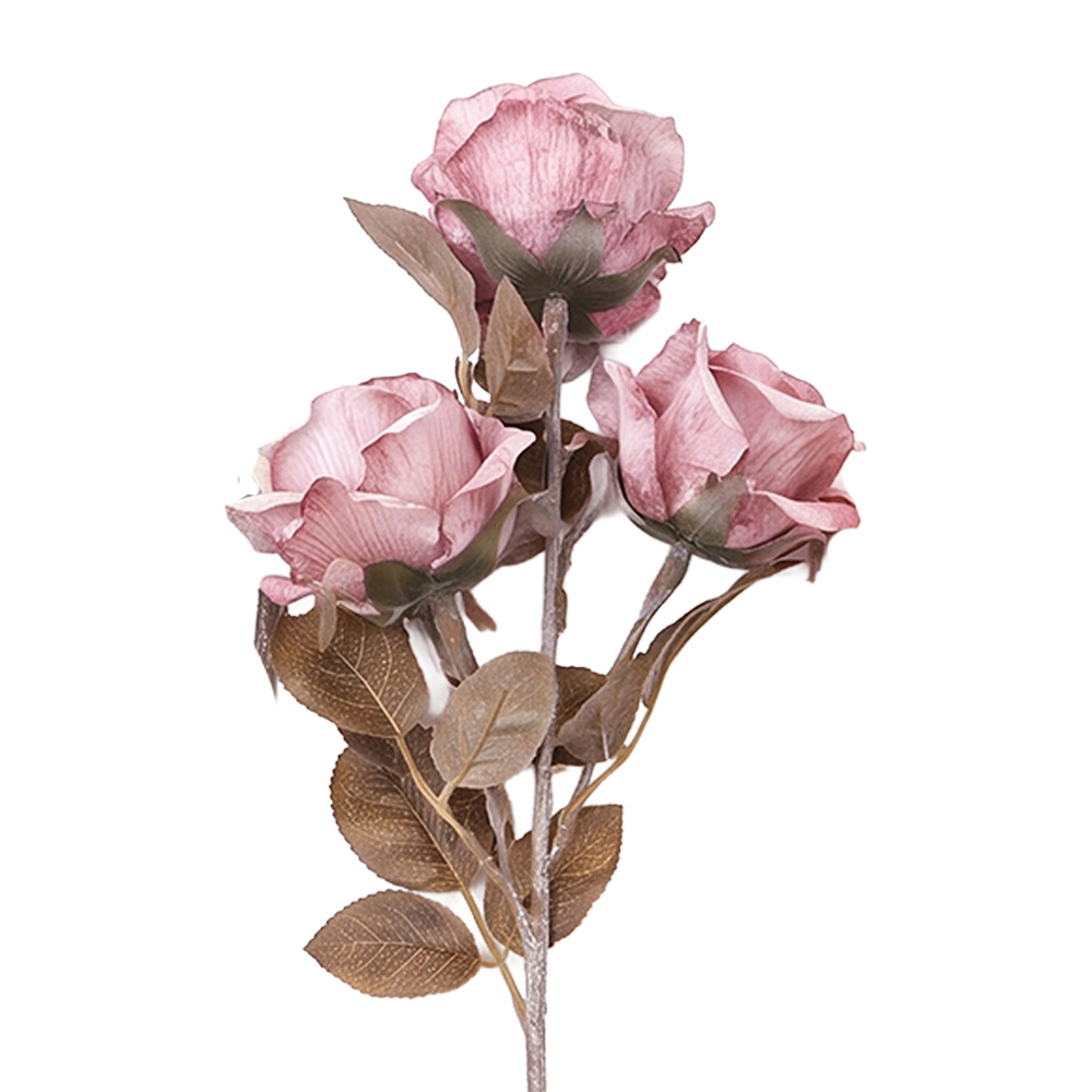 Branche décorative avec fleurs Rose 83 cm