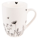 Tasse Beige Schwarz 12x8x10 cm / 300 ml