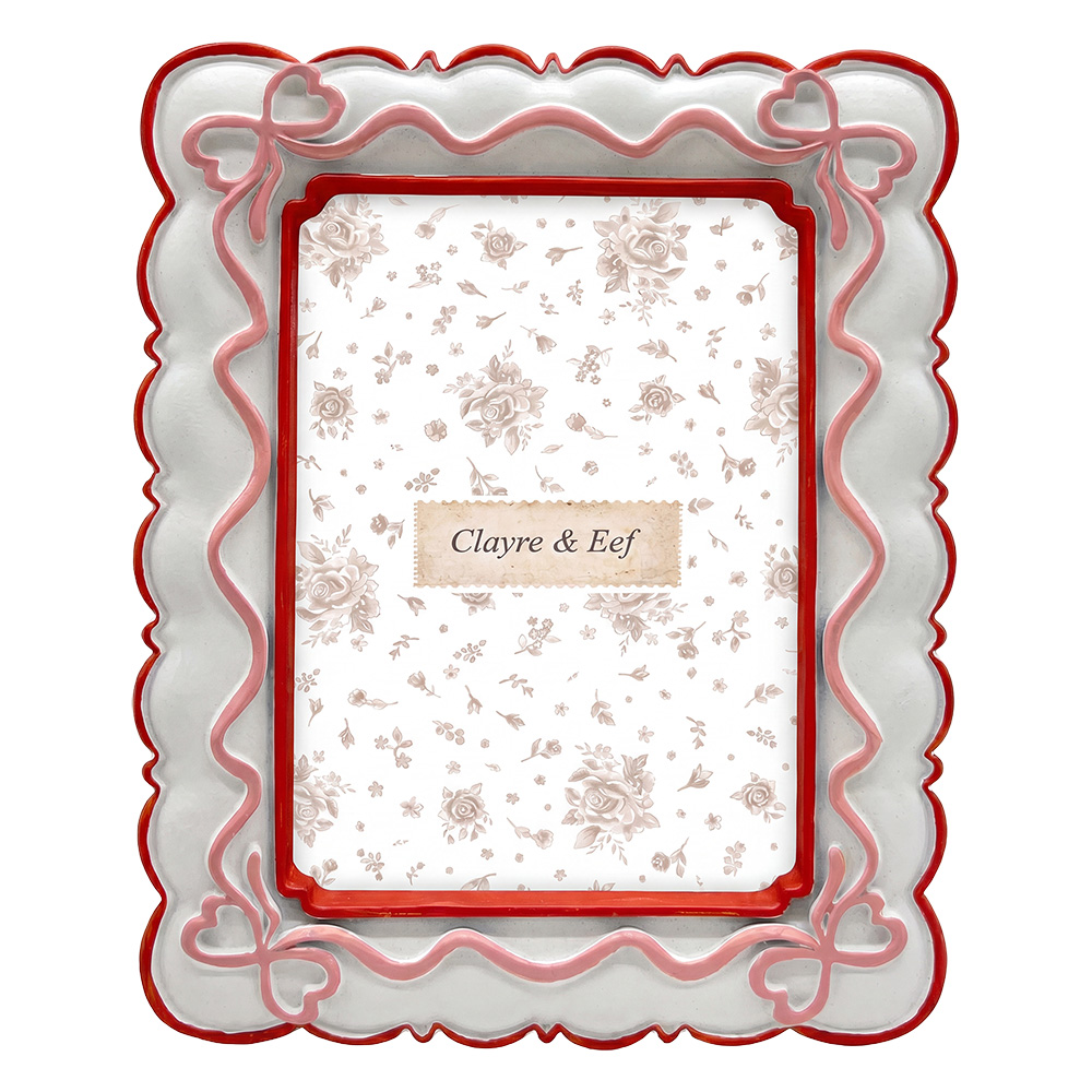 Cornice Foto Bianco Rosso 15x2x20 cm / 10x15 cm