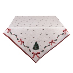 [TCH01] Square Tablecloth Beige Green Red 100x100 cm