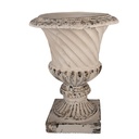 Vaso Porta Pianta Beige Marrone 44x44x58 cm