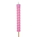 Garden stake candle on solar energy Red Brown Ø 4x30/106 cm