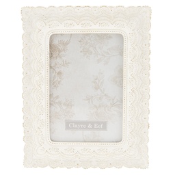 [2F0566] Picture Frame White 16x2x21 cm / 10x15 cm
