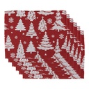 Tischset sets (6) Rot Weiß 33x45 cm